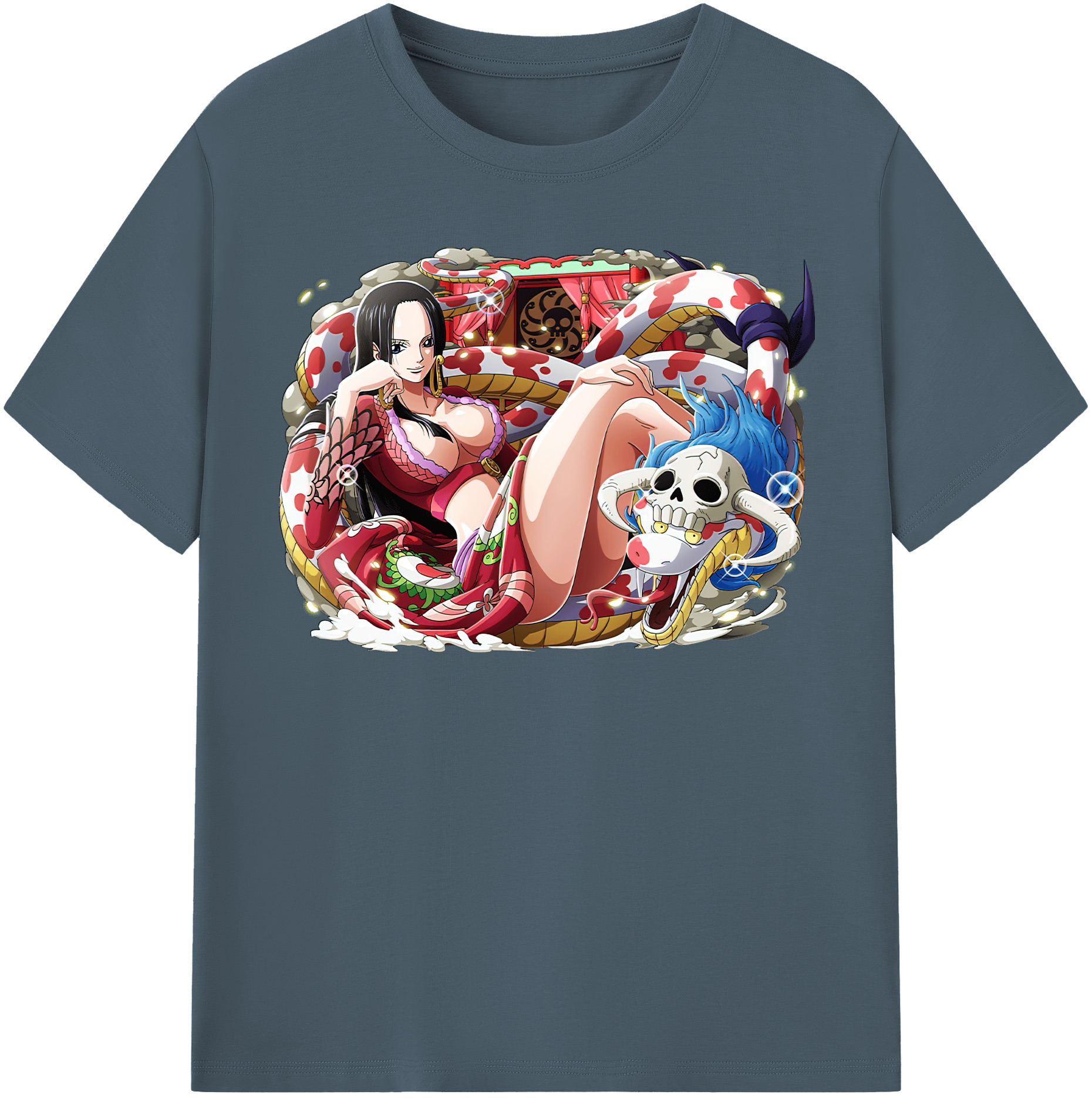 ワンピース ボア・ハンコック ONE PIECE Boa·Hancock 綿100％半袖Tシャツ（フロントプリント）